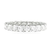 Full Diamond Round Cut Sterling Silver Wedding Bands