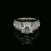 Elegant Round Cut Sterling Silver Engagement Rings