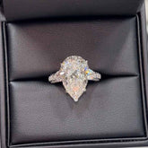 Luxurious Pear Cut Sterling Silver Vintage Engagement Rings