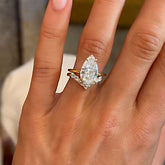 Simple Sterling Silver Pear Cut Wedding Sets