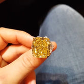 Fork Radiant Cut Sterling Silver Wedding Rings