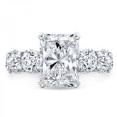 Mosaic Radiant Cut Sterling Silver Engagement Rings