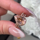 Halo Pear Cut Sterling Silver Vintage Engagement Rings