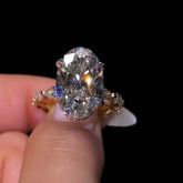 Unique Oval Cut Sterling Silver Engagement Rings