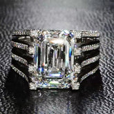 Four-Layer Ring Radiant Cut Engagement Rings