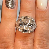 Luxury Radiant Cut Sterling Silver Vintage Engagement Rings