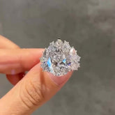 Luxurious Pear Cut Sterling Silver Engagement Rings