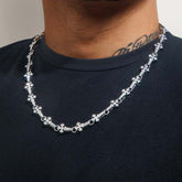 White Gold Micro-Set Diamond-Cut Cuban Chain