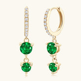 Light Luxury Niche Emerald Earrings for Women
