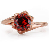 Fashion Round Cut Rose Gold Engagement Rings