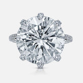 Brilliant Round Cut Sterling Silver Wedding Rings