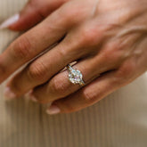 Retro Round Cut Sterling Silver Vintage Engagement Rings