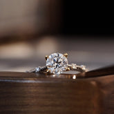 Simplicity Round Cut Sterling Silver Engagement Ring