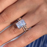 Simplicity Radiant Cut Yellow Gold Wedding Sets