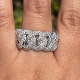 Dazzling Round Cut Sterling Silver Wedding bands