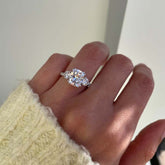 Gorgeous Cushion Cut Sterling Silver Engagement Rings