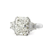 Gorgeous Radiant Cut Sterling Silver Wedding Rings