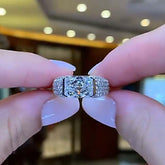 Luxurious Radiant Cut Sterling Silver Vintage Engagement Rings