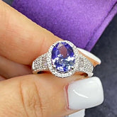 Luxury Oval Cut Sterling Silver Engagement Rings