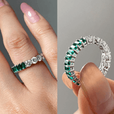 Vintage Round Cut Sterling Silver Wedding Bands