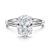 Minimalism Oval Cut Sterling Silver Engagement Rings