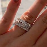 Two Piece Sterling Silver Wedding Bands