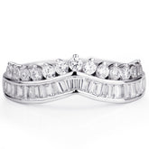 Crown 925 Silver Engagement Band Rings