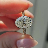 vintage Oval Cut Sterling Silver Engagement Rings