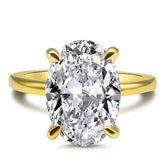 Classic Oval Cut Sterling Silver Wedding Rings