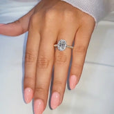 Handmade Sterling Silver Oval Cut Wedding Rings