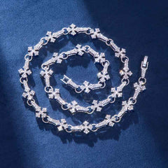 White Gold Micro-Set Diamond-Cut Cuban Chain