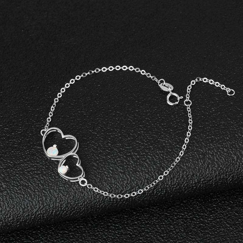 925 Sterling Silver Adjustable Charm Forever Bracelet - jolics