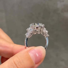 Luxurious Pear Cut Sterling Silver Engagement Rings