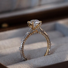 Simplicity Round Cut Sterling Silver Engagement Ring