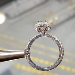 Cross Oval Cut Sterling Silver Engagement Rings