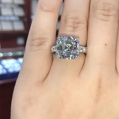 Gorgeous Radiant Cut Sterling Silver Engagement Rings