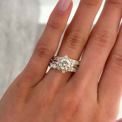 Vintage Round Cut Sterling Silver Wedding Sets