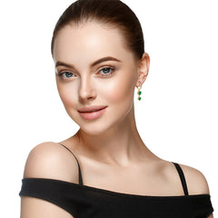 Light Luxury Niche Emerald Earrings for Women