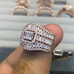 Small Diamonds Sterling Silver Wedding Bands