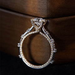 Simplicity Round Cut Sterling Silver Engagement Ring