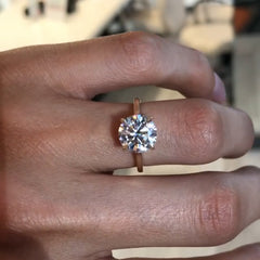 Classic Round Cut Yellow Gold Wedding Rings