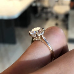 Classic Round Cut Yellow Gold Wedding Rings