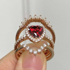 Halo Sterling Silver Heart Cut Engagement Rings