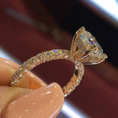 Simplicity Oval Cut Rose Gold Wedding Sets