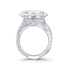 Gorgeous Pear Cut Sterling Silver Wedding Rings