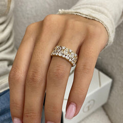 Comfortable Pear Cut Sterling Silver Wedding Bands