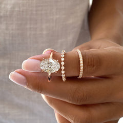Minimalism Oval Cut Sterling Silver Engagement Rings