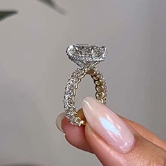 Fashion Oval Cut Sterling Silver Engagement Rings