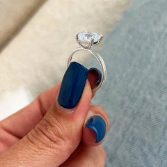 Simplicity Cushion Cut Sterling Silver Engagement Rings