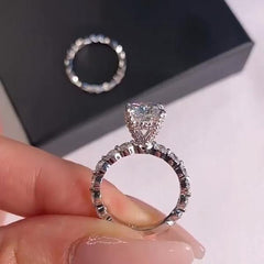 Special Design Radiant Cut Sterling Silver Wedding Sets